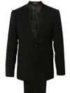 Emporio Armani Virgin Wool Single-breasted Suit In Black