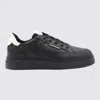 Emporio Armani Logo-print Low-top Sneakers In Black+off White