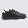 Emporio Armani Logo-print Low-top Sneakers In Black+off White