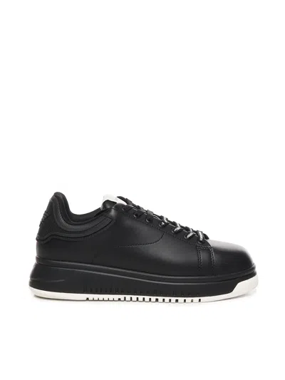 Emporio Armani Black Sneakers With Logo
