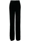 Emporio Armani High-waisted Wide Leg Trousers In Black
