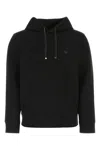 Emporio Armani Logo Patch Long-sleeved Hoodie In Black