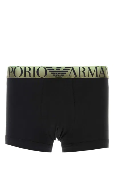Emporio Armani Black Stretch Cotton Boxer