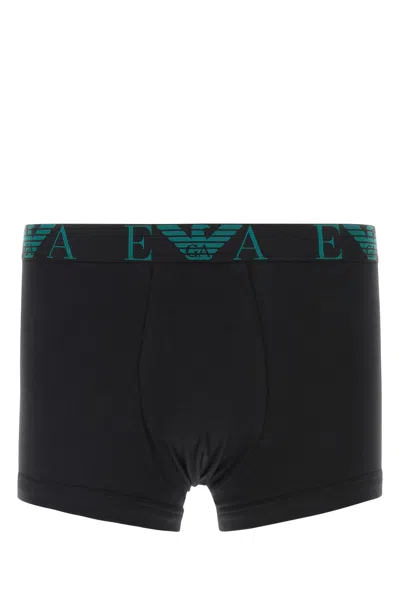 Emporio Armani Black Stretch Cotton Boxer Set