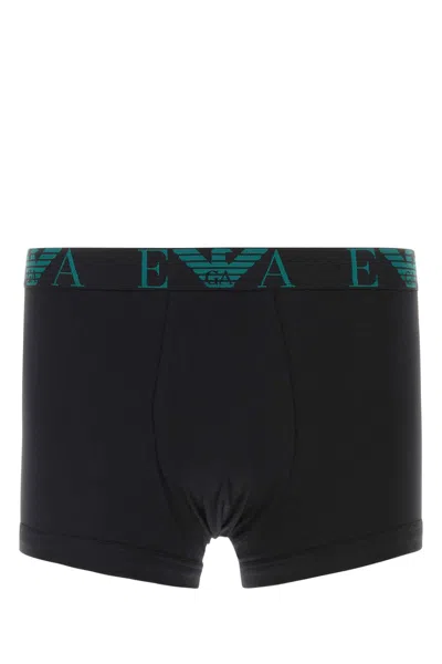 Emporio Armani Black Stretch Cotton Boxer Set