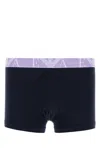 Emporio Armani Black Stretch Cotton Boxer Set In Blue