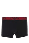 Emporio Armani Cotton Boxer Set Stretch Waistband Fit In Black