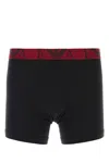 Emporio Armani Black Stretch Cotton Boxer Set In Black