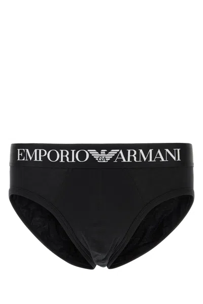 EMPORIO ARMANI EMPORIO ARMANI BLACK STRETCH COTTON BRIEF