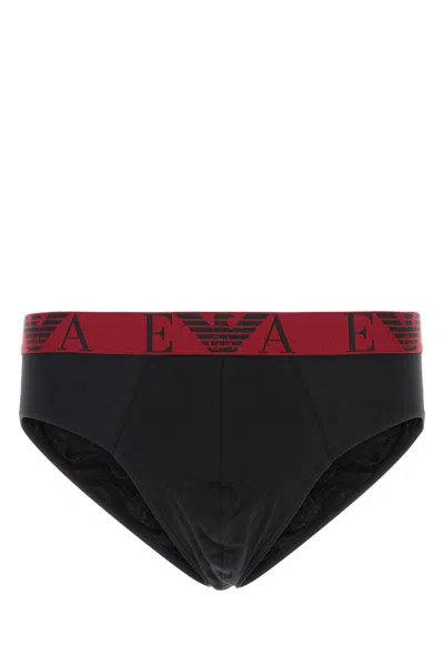Emporio Armani Black Stretch Cotton Brief Set