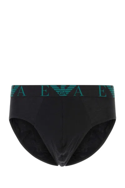 Emporio Armani Black Stretch Cotton Brief Set