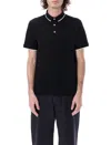 Emporio Armani Classic Piqué Polo Shirt With Polished Collar In Black