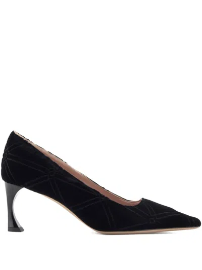 EMPORIO ARMANI EMPORIO ARMANI BLACK VELVET POINTED TOE