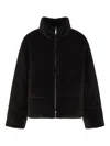 Emporio Armani Coats Blacks And Greys In Black