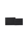 Emporio Armani Black Wallet+card Holder Set In Black