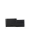 Emporio Armani Black Wallet+card Holder Set In Black
