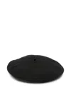 Emporio Armani Fitted Round Crown Hat With Crystal And Stud Embellishments In Black
