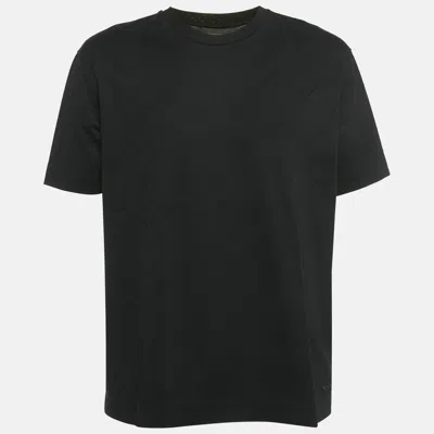 Pre-owned Emporio Armani Black Zig Zag Patterned Cotton T-shirt Xxxl