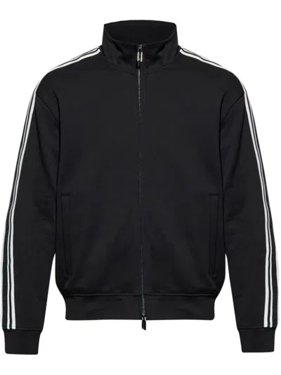 EMPORIO ARMANI BLACK ZIP UP SWEATSHIRT