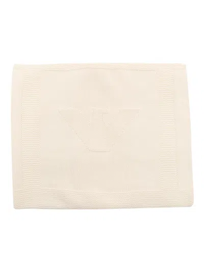 Emporio Armani Kids' Blanket In White