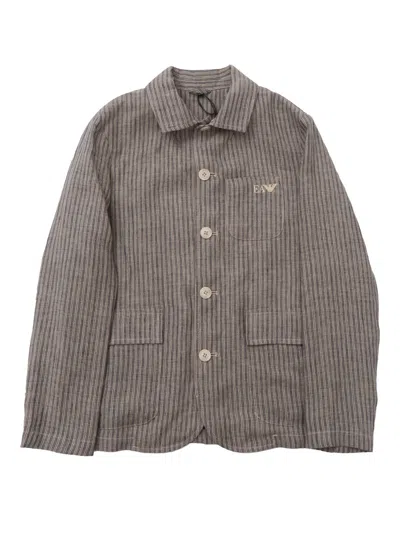 Emporio Armani Kids' Blazer In Brown