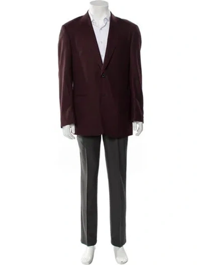 Pre-owned Emporio Armani Blazer In Burgundy