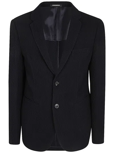 Emporio Armani Blazer Clothing In Blue