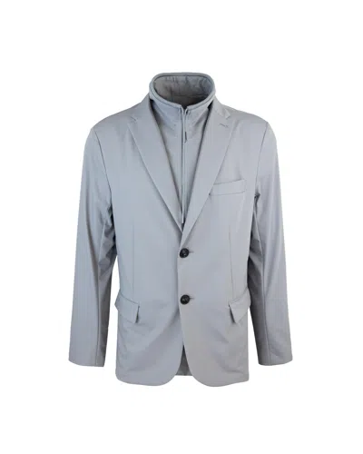 Emporio Armani Blazer Con Pettorina In Nylon Travel Essential Monument In U8060