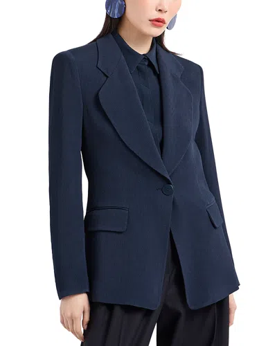 Emporio Armani Blazer In Dark Navy