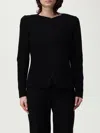 Emporio Armani Milano Stitch Shoulder Pads Jacket In Black