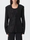 Emporio Armani Blazer  Woman Color Black In Black