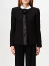 Emporio Armani Rosette Stretch Tech Weave Jacket In Schwarz