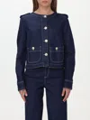 Emporio Armani Topstitched Button-down Denim Jacket In Denim