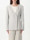 Emporio Armani Long Sleeve Jacket In Grey