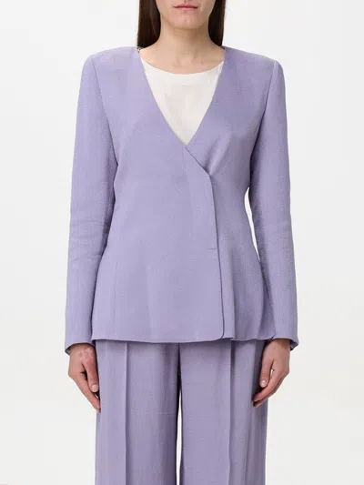 EMPORIO ARMANI BLAZER EMPORIO ARMANI WOMAN COLOR LILAC,422477038