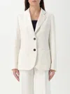 Emporio Armani Icon Single-breasted Blazer In Triacetate Fabric In White