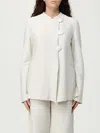 Emporio Armani Cotton Single-breasted Jacket In Gray