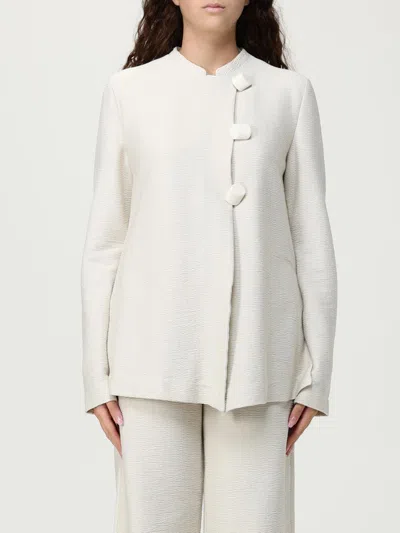 Emporio Armani Blazer  Woman Color Yellow Cream In Gray