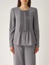 Emporio Armani Poliestere Blazer In Grigio Minerale
