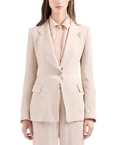 Emporio Armani Blazer In Nude Pink