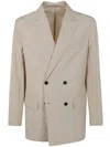 Emporio Armani Blazer Clothing In Silver Lining