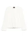 Emporio Armani Cotton Blazer Jacket In Warm White