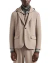 Emporio Armani Blazer With Detachable Hooded Dickie Jacket In Multi