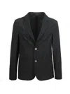 Emporio Armani Single-breasted Blazer Jacket In Black