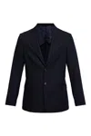 Emporio Armani Blazer With Open Lapels In Blue Navy