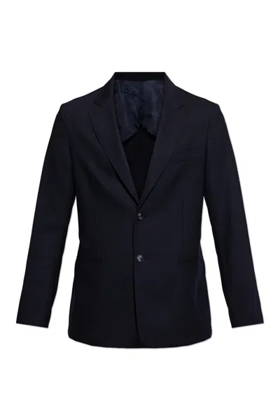 Emporio Armani Blazer With Open Lapels In Blue Navy