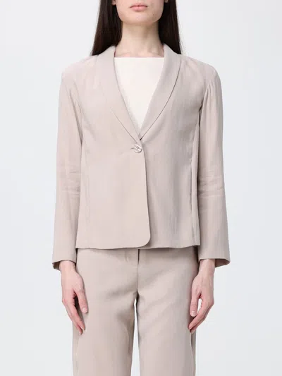 Emporio Armani Blazer  Woman Color Dove Grey In Neutral