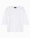 Emporio Armani Crew Neck Short Sleeve Top In White