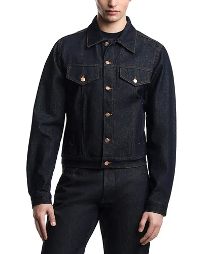 Emporio Armani Blouson Capsule Denim Jacket In Blue