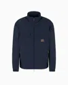Emporio Armani Hooded Flap-pocketed Lightweight Jacket In Blue